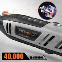 Tacklife Outil Rotatif TACKLIFE, Mini Outil Multifonction Electrique 200W, Vitesses Réglages Précis Avec Ecran LCD RTD37AC -Pas Cher Pro Bricoleur Magasin 88959163 4