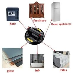 Lot De 2 Ventouse Vitre Professionnelle,Vide Ventouse En Verre Pour Transport Et Déménagement De Vitre, Carrelage, Verre, Baie Vitrée,Carreaux,Plaques & Sols, Manutention De Meubles, Etc -Pas Cher Pro Bricoleur Magasin 89624825 5