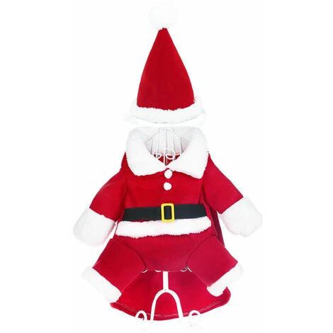Costume De Père Noël Pour Chiens Vêtements Pour Animaux De Compagnie Manteau De Chiot De Noël Avec Chapeau Mignon Manteau Chaud Cadeaux Pour Chien (L) 2 Costume De Père Noël Pour Chiens Vêtements Pour Animaux De Compagnie Manteau De Chiot De Noël Avec Chapeau Mignon Manteau Chaud Cadeaux Pour Chien (L) – Image 2