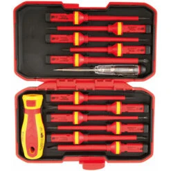 Tournevis Isolé 1000 V Magnétique Manuel Kit,13pcs Interchangeables Tournevis Isolés Set Avec Outils De Réparation électricien Outils De Réparation Peu