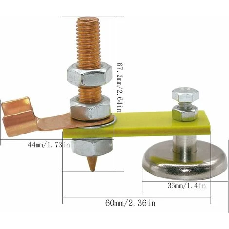 Tête D'aimant De Soudage, Outil D'accessoires De Soudage Accessoires De Soudage Pince De Masse Magnétique Pour Soudage 2 Tête D'aimant De Soudage, Outil D'accessoires De Soudage Accessoires De Soudage Pince De Masse Magnétique Pour Soudage – Image 2