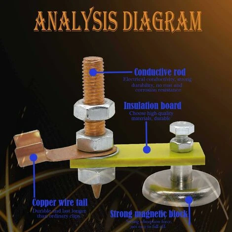 Tête D'aimant De Soudage, Outil D'accessoires De Soudage Accessoires De Soudage Pince De Masse Magnétique Pour Soudage 3 Tête D'aimant De Soudage, Outil D'accessoires De Soudage Accessoires De Soudage Pince De Masse Magnétique Pour Soudage – Image 3