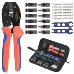 Pince à Sertir Mc4 Connecteur Photovoltaïque Pince à Sertir Outillage à Main 28 Pièces