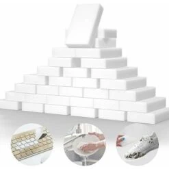 Lot De 100 éponges Magiques En Mélamine Extra Larges Pour Nettoyer La Vaisselle, Les Meubles, Le Sol, Le Bateau, La Baignoire Et Les Murs