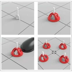 Kit Complet De Croisillons Autonivelants 2mm + Cadrans Réutilisables Pour Nivellement Carrelage (Kit 100 Croisillons 2mm + 100 Cadrans Réutilisables) -Pas Cher Pro Bricoleur Magasin 91185587 5