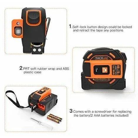 Ruban à Mesurer Laser 2 En 1, Mesure Laser 131 Pieds, Ruban à Mesurer 16 Pieds Métrique Et Pouces Avec Affichage Numérique LCD, Crochet Magnétique Mobile, Tournevis, Revêtement En Nylon Pour Bricolage 3 Ruban à Mesurer Laser 2 En 1, Mesure Laser 131 Pieds, Ruban à Mesurer 16 Pieds Métrique Et Pouces Avec Affichage Numérique LCD, Crochet Magnétique Mobile, Tournevis, Revêtement En Nylon Pour Bricolage – Image 3