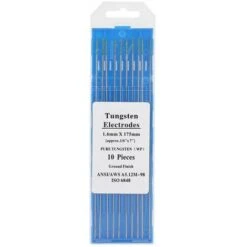 10Pcs Électrodes De Tungstène Pur WP Pointe Verte Pour Soudage Tig AC, 1.0/1.6/2.0/2.4/3.2mm Électrodes De Tungstène Professionnel(1.6mm175mm)