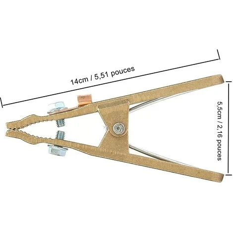 Pince De Masse Soudure, 300A Mâchoire Lourde En Laiton, Pince De Terre Soudure Pour Poste De Soudage Welder (260A/300A/500A) 2 Pince De Masse Soudure, 300A Mâchoire Lourde En Laiton, Pince De Terre Soudure Pour Poste De Soudage Welder (260A/300A/500A) – Image 2
