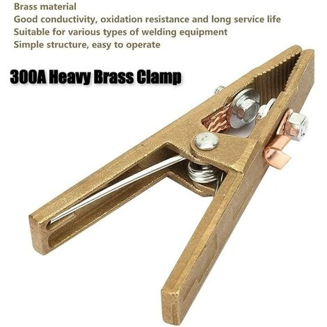 Pince De Masse Soudure, 300A Mâchoire Lourde En Laiton, Pince De Terre Soudure Pour Poste De Soudage Welder (260A/300A/500A) 3 Pince De Masse Soudure, 300A Mâchoire Lourde En Laiton, Pince De Terre Soudure Pour Poste De Soudage Welder (260A/300A/500A) – Image 3