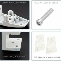 Lot De 4 Pinces De Séparation De Bureau, En Alliage D'aluminium, Clips De Protection Contre Les éternuements, Clips Pour Panneau D'intimité Pour Salle De Classe (5–20 Mm) WHWY -Pas Cher Pro Bricoleur Magasin 92191411 3