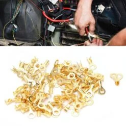 100 Pièces M4 Bornes à Anneau De Goujon Cosses à Sertir En Cuivre Robustes Câble De Soudage Cosse à œillet En Cuivre Nu,Terminaux -Pas Cher Pro Bricoleur Magasin 92680393 3