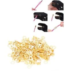 100 Pièces M4 Bornes à Anneau De Goujon Cosses à Sertir En Cuivre Robustes Câble De Soudage Cosse à œillet En Cuivre Nu,Terminaux -Pas Cher Pro Bricoleur Magasin 92680393 4