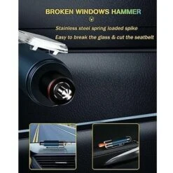 Brise Vitre Coupe Ceinture,2 In 1 Marteau De Sécurité Pour Voiture,Tête En Acier Au Tungstène,Coque En Aluminium,Portable Porte-Clés Outil De Survie Voiture(10 2 Cm) 8 Brise Vitre Coupe Ceinture,2 In 1 Marteau De Sécurité Pour Voiture,Tête En Acier Au Tungstène,Coque En Aluminium,Portable Porte-Clés Outil De Survie Voiture(10 2 Cm) -Pas Cher Pro Bricoleur Magasin 92690318 4