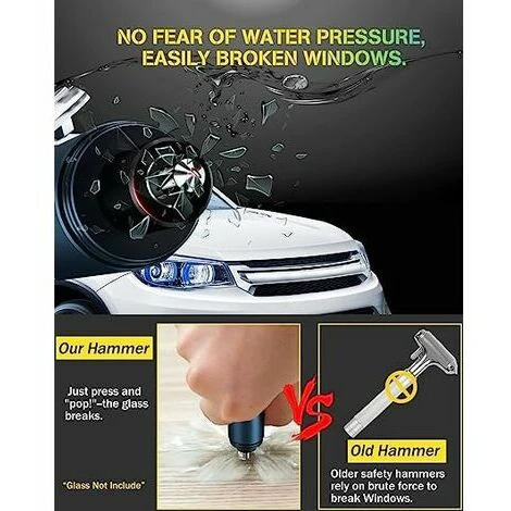 Brise Vitre Coupe Ceinture,2 In 1 Marteau De Sécurité Pour Voiture,Tête En Acier Au Tungstène,Coque En Aluminium,Portable Porte-Clés Outil De Survie Voiture(10 2 Cm) 5 Brise Vitre Coupe Ceinture,2 In 1 Marteau De Sécurité Pour Voiture,Tête En Acier Au Tungstène,Coque En Aluminium,Portable Porte-Clés Outil De Survie Voiture(10 2 Cm) – Image 5