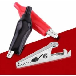 Lot De 20 Pinces De Test De Sécurité En Alligator En Métal De 35 Mm, Pinces Crocodiles électriques, Pinces De Test De Sécurité En Alligator Isolées Pour Sondes De Test (Noir Et Rouge) -Pas Cher Pro Bricoleur Magasin 92952551 3