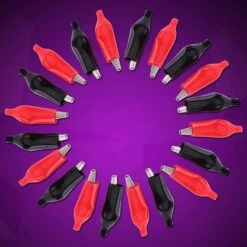 Lot De 20 Pinces De Test De Sécurité En Alligator En Métal De 35 Mm, Pinces Crocodiles électriques, Pinces De Test De Sécurité En Alligator Isolées Pour Sondes De Test (Noir Et Rouge) -Pas Cher Pro Bricoleur Magasin 92952551 5