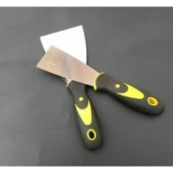 Couteau à Mastic à Manche Bicolore En Acier Inoxydable Manche En Plastique Spatule Couteau à Mastic Manche En Bois Couteau à Mastic Poli Miroir à Double Clip (1 Pouce, 1,5 Pouce, 2 Pouces Trois Paquet -Pas Cher Pro Bricoleur Magasin 93243193 3