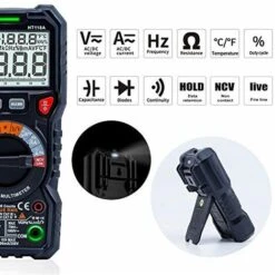 Multimètre Numérique 6000 Points (guide Terminal LED), Testeur électrique Professionnel, Température, Capacimètre, Tension/courant AC DC, Résistance/fréquence Et Température,... -Pas Cher Pro Bricoleur Magasin 93342097 3