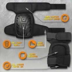 Genouillères Professionnelles Pour Le Travail, Avec Coussin En Gel Robuste Et Pièges Antidérapants Réglables, Parfaites -Pas Cher Pro Bricoleur Magasin 94033394 3