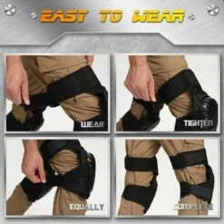 Genouillères Professionnelles Pour Le Travail, Avec Coussin En Gel Robuste Et Pièges Antidérapants Réglables, Parfaites -Pas Cher Pro Bricoleur Magasin 94033394 4