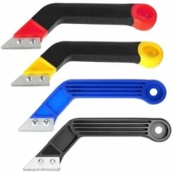 Ensemble De 4 Outils De Retrait De Mortier, Râpe à Coulis, Grattoir à Carreaux, Cuisine, Salle De Bain, Nettoyage Des Sols Et Des Carreaux Bleu Et Noir