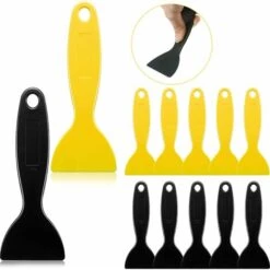 Couteau à Mastiquer　12 Pièces Couteau à Mastic De Spatule En Plastique, Outil D'Installation D'Autocollants Grattoirs à Peinture Flexibles Pour Retrait De La Résine D'Impression 3D Nettoyant Pour Pell