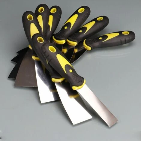 Couteau à Mastic Bicolore En Acier Inoxydable Couteau à Pelle Couteau à Mastic Propre Grattoir Couteau à Truelle (ensemble De 8 Pièces) 4 Couteau à Mastic Bicolore En Acier Inoxydable Couteau à Pelle Couteau à Mastic Propre Grattoir Couteau à Truelle (ensemble De 8 Pièces) – Image 4