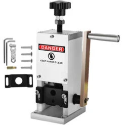 VEVOR Machine A Denuder Manuelle 1,5-25 Mm Pince A Denuder Fils, 15 M/min Lame Remplacable Machine A Denuder Cable En Alliage DeAluminium Avec Panneau DeAlimentation Pour Recuperation Recyclage Fil