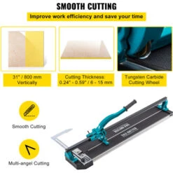 VEVOR Coupe Carrelage 800mm Coupe Carreaux Manuel Fort Avec Epaisseur De Coupe 6-15 Mm Coupeur De Carrelage Reglable Robuste Avec Positionnement Laser Precis Rail Simple 8 VEVOR Coupe Carrelage 800mm Coupe Carreaux Manuel Fort Avec Epaisseur De Coupe 6-15 Mm Coupeur De Carrelage Reglable Robuste Avec Positionnement Laser Precis Rail Simple -Pas Cher Pro Bricoleur Magasin 94750368 4