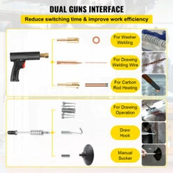 VEVOR 2600W Tire Clou Carrosserie, 3500A Soudeuse Par Points, Outil De Tire Clou -Pas Cher Pro Bricoleur Magasin 94750377 3