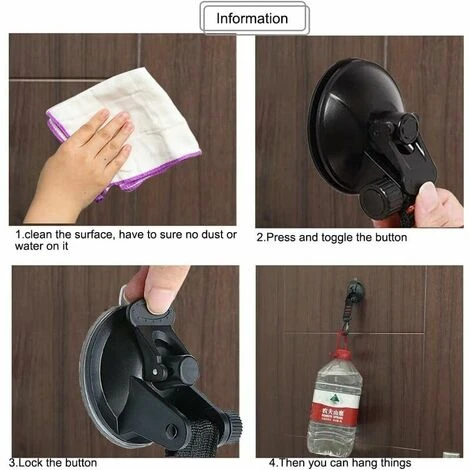 4pcs Ancre à Ventouse, Ventouses D'ancrage, Ancre à Ventouse Robuste Avec Fixation Du Crochet D'Arrimage, Crochet De Fixation De Ventouse Auvent à Ventouse Pour Voiture Bateau Camping Tente Bagage 3 4pcs Ancre à Ventouse, Ventouses D'ancrage, Ancre à Ventouse Robuste Avec Fixation Du Crochet D'Arrimage, Crochet De Fixation De Ventouse Auvent à Ventouse Pour Voiture Bateau Camping Tente Bagage – Image 3