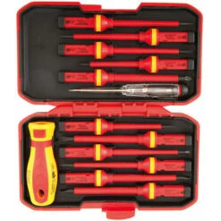 Tournevis Isolant 1000 V Kit Manuel Magnétique, 13 PCS VDE Lot De Vis Isolantes Ensemble De Tournevis Résistant à Haute Tension Ensemble De Groupe électrotechnique
