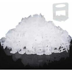 Lot De 500 Languettes De Nivellement Pour Aide à La Pose De Carreaux Bandes De Traction 3 Mm Largeur Du Joint, Carreaux Hauteur 3-15mm Système De Nivellement Des Carreaux