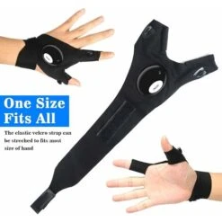 Gants De Lampe De Poche LED, Cadeaux Pour Homme, Lui, Papa, Petit Ami, Gadget Cool, Lumières Mains Libres Pour Camping, Pêche, Réparation, Fête Des Pères, Noël, Anniversaire, Noir, 1 Paire -Pas Cher Pro Bricoleur Magasin 95740660 5