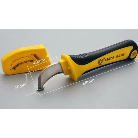 RAINBOW Couteau D'électricien Couteau à Dénuder Câble Delaman Lame En Acier Inoxydable Manche Isolé Couteau à Dénuder Couteau Décapant Outil D'électricien 4 RAINBOW Couteau D'électricien Couteau à Dénuder Câble Delaman Lame En Acier Inoxydable Manche Isolé Couteau à Dénuder Couteau Décapant Outil D'électricien – Image 4