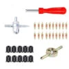 ELLE Outils De Démontage De Valve De Pneu De 33 Pièces, Extracteur De Noyau De Valve De Remplacement De Voiture, Kit De Réparation De Pneu