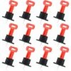 50Pcs Planchers Murs Réutilisables Positionnement Kits De Régulateur De Nivellement Position Du Levier Bâtiment Levage De Carreaux Et Outils Systèmes De Plancher De Type T H231