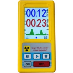 Compteur Geiger Portable Portable Détecteur De Rayonnement Nucléaire Multifonctionnel Dosimètre Personnel Détecteurs De Marbre Testeur De Rayons X Beta Gamma (Jaune)