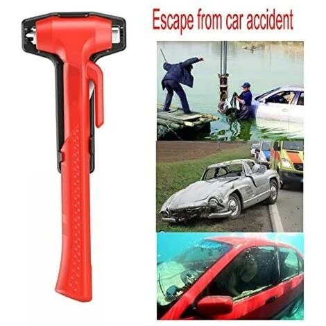 Brise-vitre De Voiture - Marteau De Sécurité Pour Voiture De Qualité Supérieure - Outil D'évacuation D'urgence Avec Brise-vitres Et Coupe-ceinture De Sécurité 2 Brise-vitre De Voiture - Marteau De Sécurité Pour Voiture De Qualité Supérieure - Outil D'évacuation D'urgence Avec Brise-vitres Et Coupe-ceinture De Sécurité – Image 2