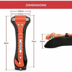 Brise Vitre Coupe Ceinture - Marteau De Secours Voiture Avec Coupe Ceinture De Sécurité Pointu, Outils D'Évacuation à Double Extrémité Pour Briser Le Verre En Cas D'urgence (Lot De 2) -Pas Cher Pro Bricoleur Magasin 97064002 3