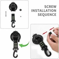 Lot De 4 Ventouses D'ancrage Avec Fixation à Ventouse Pour Voiture, Camping, Bâche, Accessoire Ventouse Multifonction Pour Tentes Comme Auvent Latéral De Voiture -Pas Cher Pro Bricoleur Magasin 97839043 4