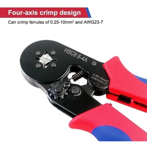 NineClouds Pince Sertir Embouts 0,25-10mm² Câble Auto-ajustable Empreinte Carrée Cosse 2 NineClouds Pince Sertir Embouts 0,25-10mm² Câble Auto-ajustable Empreinte Carrée Cosse – Image 2