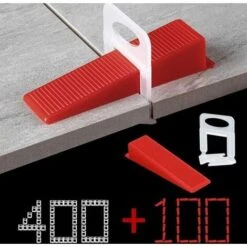 Système De Nivellement De Carrelage De1.5mm De Largeur De Joint, 400 Languettes De Traction,100 Pièces Cales Réutilisables Ensemble,Système De Nivellement Pour Carrelage De Carreaux épaisseur3-12 Mm