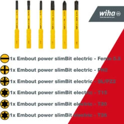 Wiha SlimBit 44106 Jeu D'embouts 7 Pièces Cruciforme Phillips, Vis Pozidriv, Vis à Fente, TORX X135392 -Pas Cher Pro Bricoleur Magasin 98388901 3