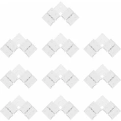 Connecteur De Bande LED RVB 2 Broches En Forme De L 2835/3528 Connecteur De Bande LED RVB Connecteur D'angle Droit Pour 2835 3528 Bandes Lumineuses LED RVB-8 Mm Life