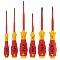 Wiha Jeu De Tournevis SoftFinish® Electric SlimFix Fente, Phillips, PlusMinus/Pozidriv 6 Pcs (38362)