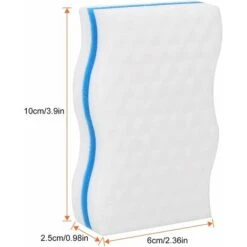 Eponges Magiques, 24 Pcs Eponge En Melamine De Nettoyage Très Épaisse - Gomme Magique Pour Salle De Bain, Piscine, Cuisine, Sol, Mur (sans Produits Chimiques) - Blanc -Pas Cher Pro Bricoleur Magasin 99409686 2