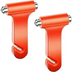 Marteau De Sécurité Pour Voiture Lot De 2 Outils D'évacuation D'urgence Pour Vitre De Voiture Automatique Marteau Brise-vitre Et Coupe-ceinture De Sécurité Escape 2 En 1 Pour Le Sauvetage Familial Et