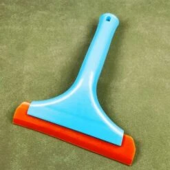 Raclette Caoutchouc Avec Poignée Plastique Raclette Silicone, Raclette Douche Pour Portes Verre, Fenêtre, Porte Douche, Verre, Pare-brise Voiture (Poignée Bleue, Lame Caoutchouc Orange) -Pas Cher Pro Bricoleur Magasin 99809793 3